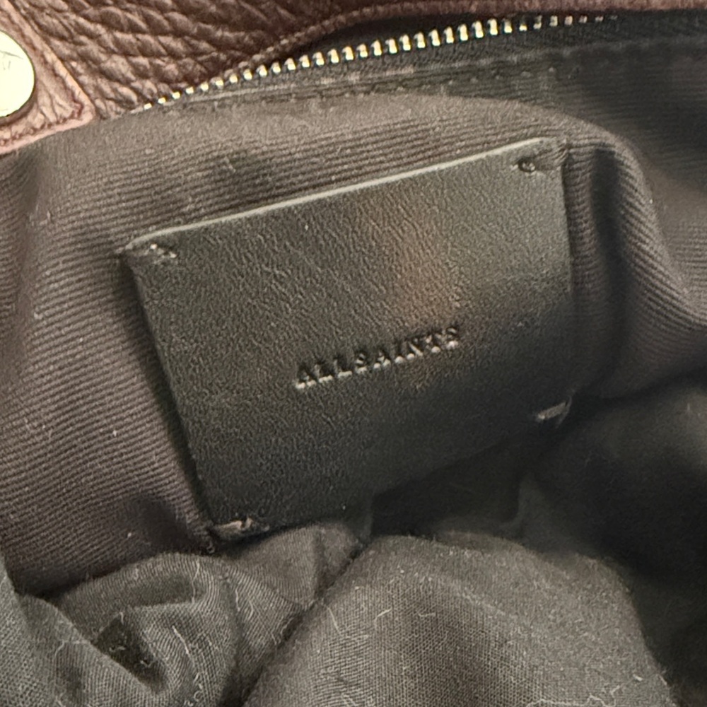 AllSaints Small Kita convertible shoulder bag/backpack/crossbody tote - Burgundy - Picture 2 of 11